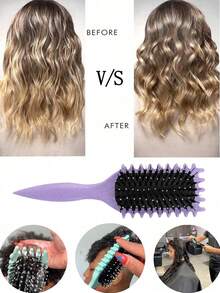 2025 Autumn Curling Brush, Volumizing Air Cushion Curling Brush, Shiny Curling Brush, Suitable For Thick And Fine Hair, Can Be Used Wet Or Dry, Quick Drying, Smooth Styling | Portable