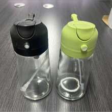 1个二合一橄榄油喷壶（带漏斗） - 玻璃油瓶，可重复灌装厨房喷雾瓶，适用于烹饪、沙拉调味、烧烤 - 精准控油，防漏设计（颜色/款式随机） - 彩色 - 查看 16