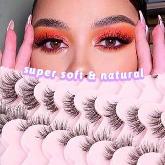 20 pares de pestañas postizas de mink natural falso, pestañas de ojo de gato, extensiones de pestañas rizadas y esponjosas, tallo transparente mixto, alargamiento y voluminización, reutilizables, adecuadas para regalo de Navidad de mujer, vibra de invierno (5 estilos mixtos)