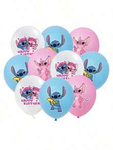 Lilo&Stitch Pink And Blue Foil Balloon Birthday Party Supplies DIY Home Party Decorations