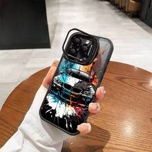 Colorful car  case is compatible with Apple 15ProMax, apple 13ProMax, Apple 16,  Apple 11Pro, Apple 14Plus, and Apple 16E. - Azul - Ver 2