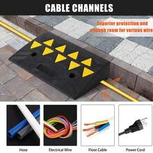 Rubber Threshold Ramp, Heavy Duty Threshold Ramps, Rubber Driveway Ramps With Cable Cover, Car Driveway Curb Ramp For Wheelchairs Cars Vehicles Loading Dock Garage Sidewalk - 48L X 33W X 10.5H Centimeters - View 3