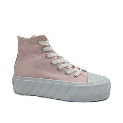 Women's Fashion Casual Sports Shoes, Flat Comfortable Versatile Durable Non-Fatiguing Flat Sole Sneakers For Daily Commuting, Suitable For College Students, All Seasons, High-Top Thick-Soled Canvas Shoes