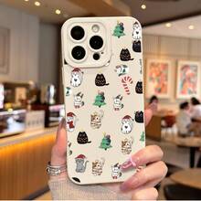 Funda de Teléfono de TPU con Patrón de Árbol de Navidad y Muñeco de Nieve, Pantalla Completa, Ojo de Ángel Negro Creativo, Material Mate a Prueba de Golpes, Protección de Lente, Adecuada para 17/17Air/17ProMax/17Pro/16ProMax/16Pro/16/15/14/13/12 ProMax, Funda de Teléfono de Vacaciones, Funda de Teléfono de Festival, Diseño Creativo, Protección de Alta Calidad, Material Duradero, Funda de Teléfono, Compradores de Vacaciones, Usuarios de Smartphones - Colores mixtos - Ver 9
