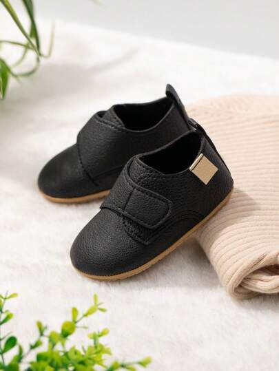 Retro Casual Sports Hook And Loop Soft Bottom Infant Boy Flat Daily Crawling Shoes