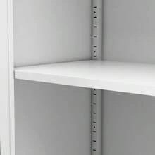88cm High Freestanding Storage Shelf In White Metal – Kitchen Unit With Height-Adjustable Shelves, Ergonomic Handles, Assembly Required, Space-Saving Kitchen Storage. - 白色 - 查看 8