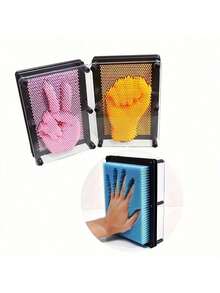 1 pieza Kit de manualidades de clonación de mano 3D 2025 nuevo y Pinart arcoíris, juego interactivo de juguete para niños, molde de mano cuadrado de plástico 3D Pinart estereoscópico, decoración del hogar para niños, regalo de cumpleaños/Pascua/festividad, regalo perfecto, juguete - Multicolor - Ver 9