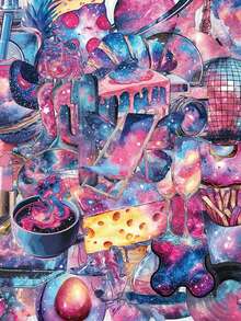 SCXXBSW 50 Peças Adesivos Decorativos de Grafite Céu Estrelado em Estilo Cartoon para Copos, Laptops, Malas, Capas de Celular, Adesivos Transparentes Duplos - Multicolorido - Visão 13