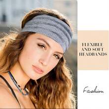 1pc Women's Knitted Ribbed Headband, Simple Autumn/Winter Fashion Hair Band, Black Color, Suitable For Washing Face, Sports Head Wrap Winter Hair Accessories - Multicolor - View 10