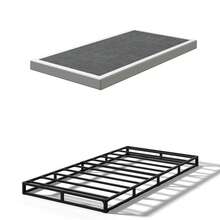 Qingzhou Box Spring Twin Full Queen King, 7 Inch High Metal Twin Box Spring Only, Heavy Duty Mattress Foundation With Fabric Cover, Easy Assembly - 7吋 - 查看 11