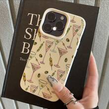 Martini Olive Pattern TPU Phone Case For IPhone 16 Pro Max/15 Pro Max/14 Plus/16 Plus/15/13P/12/11, Stylish Anti-Drop Protective Cover, Animal Phone Case, Impactresistant Cover, Phone Protection, Artistic Print, Fashionable Cover, Durable Phone Cover, Soft Protective Shell, Lightweight Cover, Slim Phone Protector, Fashionconscious Buyers, Smartphone Owners,Suitable For IPhone 17 Air - trắng - Xem 3
