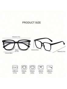 1/2/3 Pairs Anti-Blue Light Glasses - Fashionable Square Fake Glasses, Anti-Blue Light Computer & Gaming Glasses, Unisex Anti-Blue Light Glasses - Multicolor - View 6
