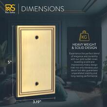Rio Salto Imperial Collection Metal Gold Light Switch Cover Outlet Covers Brushed Brass Gold Decorative Wall Plate Single Rocker 1 Decora Decoration For Modern Home Living Room Bedroom Bathroom Interior Design Medium Size 4 Pack - BrushedBrassGold - View 6