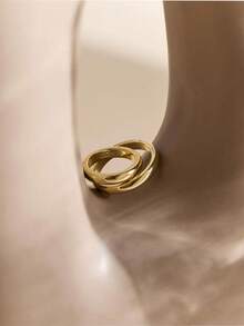 1pc Bespoke Personalised Ring, Romantic Engraved Ring, Letter Ring Jewellery, Anniversary Vow Ring, Wedding Band, Valentine's Day, Christmas, Halloween Gift - Multicolor - View 7