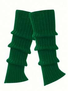 Women's Cozy Knee High Leg Warmers - Ribbed Thermal Design For Dance, Casual & Cold Weather