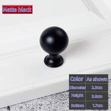 1pc Solid Aluminum Alloy Single Hole Drawer Pull Handle, Minimalist Modern Round Cabinet, Wardrobe, Shoe Rack Knob - Multicolor - View 11
