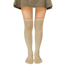 Women's Opaque Stretchy Nylon Over Knee Thigh High StocFKings Knee High Costume Boot Socks For Daily Wear Cosplay{Inchsize_nameinch:InchOneSizeinch,Inchcolor_nameinch:InchNudeinch} - 黃色的 - 查看 3