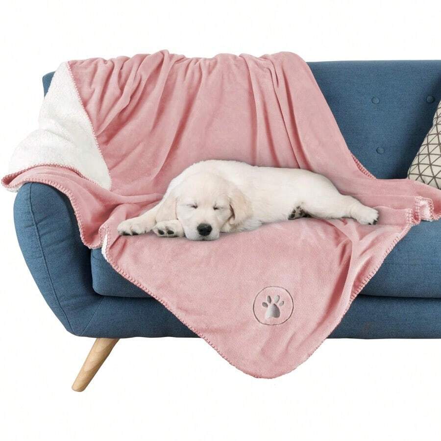 Petmaker Waterproof Pet Blanket Reversible Pink Throw Protects Couch Car Bed From Spills Stains Or Fur Dog And Cat Blankets By 50x60