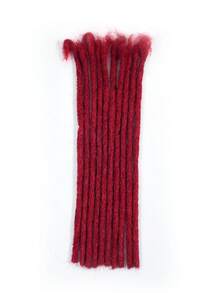 0.6cm Width 10 Strands Human Hair Loc Extensions 2~3 Packs A Full Head Dreadlock Extensions Fully Handmade For Men Women Kids Real Unprocessed Human Hair Natural Black Ombre Bleach Blonde 613 Natural Black Mix With Bluish Grey And Red Dreadlock - Multicolor - View 18