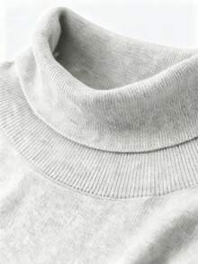 GRDR Men's Long Sleeve Turtleneck Knit Sweater, Versatile For Daily Wear - Light Grey - View 5