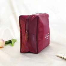 Gucci Women's Makeup Bag Organizer, Red Canvas Material, Large Capacity, Convenient To Carry, Minimalist & Elegant, Suitable For Daily Use, Travel, School, Shopping, Work And Other Occasions, Versatile Style, Can Be Given As A Gift To Friends Or Family, Also Suitable As A Holiday Or Anniversary Gift - Burgundy - View 3