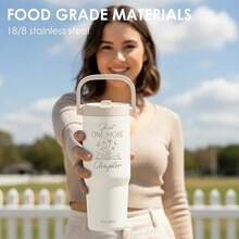Pink Bow Stainless Steel Straw Lid Tumbler 30oz With Carry Handle For Women Girls, Insulated Travel Coffee Cup, Gift For Sports Outdoor Workout Christmas Birthday - Book Lover - 查看 6