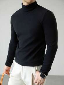 GRDR Áo sweatshirt nam cổ cao dáng rộng, phong cách đường phố, hàng mới về mùa Thu/Đông. - màu đen - Xem 3