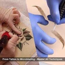 5/3/1 pieza Hojas de práctica de piel en blanco para tatuajes, piel de silicona suave de doble cara para tatuajes/cejas, 7.4x5.6 pulgadas, adecuado para principiantes en tatuajes - Multicolor - Ver 5