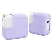 1个硅胶充电器保护套，兼容29W/30W/35W电源适配器，防尘硅胶充电器头保护套 - 紫色 - 查看 8