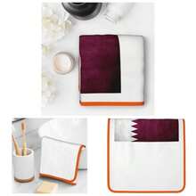 - Toallas de mano con bandera de Qatar - Secado rpido, toallas de microfibra de terciopelo coral, altamente absorbentes, uso como hotel, bao, ducha, toalla de mano, 16x 28 pulgadas - Naranja + Toallas de mano - 16x28 pulgadas - Ver 1