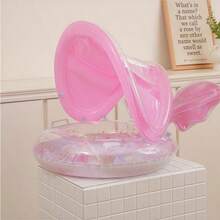 1 件装星空图案紫色鱼尾模型儿童游泳圈带顶篷