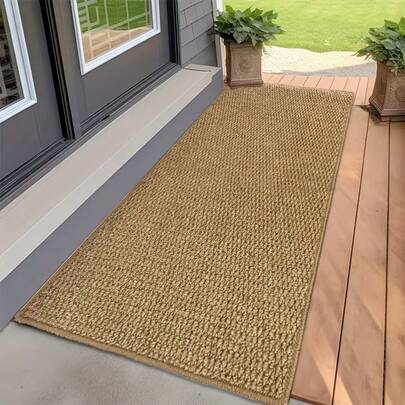 1 pieza Alfombra de pasillo extra larga - Alfombra de pasillo grande de color marrón para pasillo, sala de estar, cocina - Alfombra de piso extra larga - Alfombra marrón duradera para áreas de alto tráfico - Decoración del hogar moderna fácil de limpiar - Alfombra de pasillo rectangular para dormitorio y uso en interiores - Diseño tejido resistente, alfombra de piso gruesa, alfombra grande para sala de estar, alfombra de pasillo, alfombra grande para sala de estar, alfombra extra grande