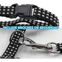 Kit Arnes Correa Diseño Moño Ajustable Cómodo Mascota Perros - Negro - Ver 4