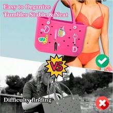 2PCS Silicone Alphabet And Pink Diamond Lettering Accessories For Bogg Bags - Customizable Fashion Jewelry For Personalized Backpacks Handbags And Purse Decorations - Ideal For School Travel And Daily Use - D - 查看 6