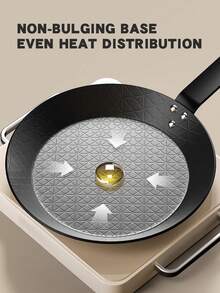 1个预先养护的碳钢煎锅，适用于电磁炉、燃气灶和烤架 - 11/9.4/7.9英寸，精密铸铁煎锅，牛排煎锅，经久耐用，加热均匀，适合室内外使用 - 不含PFAS、PFOA和PFOS - 黑色 - 查看 3