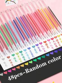 48支/24支/12支/8支彩色闪光笔，流沙闪光凝胶笔，适用于学校办公用品、标记和在手册上绘图 - 流沙珠光筆 - 查看 14