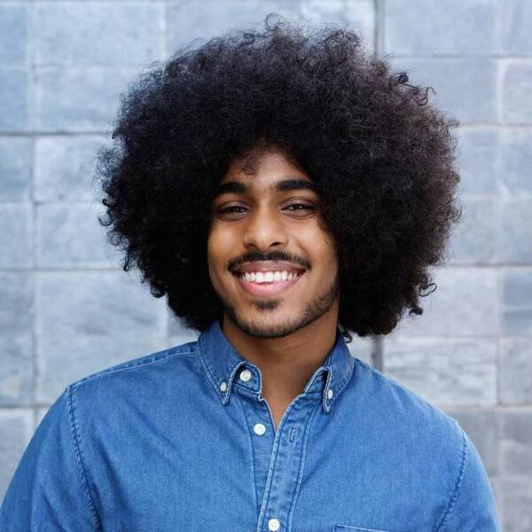 GLAMNOW GLAMNOW Afro Wig 70's Natural Black Curly Wigs Large Bouncy And Soft Natural Looking Full Wigs For Daily Party Cosplay Costume Halloweeen