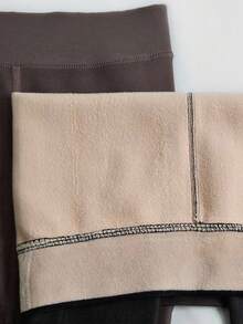 黑色不透明连裤袜，显腿型，保暖内衬，不透，加厚踩脚连裤袜，适合秋冬季女性穿着，带保暖内衬 - 彩色 - 查看 12