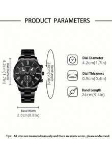 4pcs Men's Steel Band Quartz Watches, Sports Chronograph Watches - Perfect For Halloween, Christmas, Thanksgiving, Valentine's Day, Etc. - Ideal Gift For Boyfriend Or Family