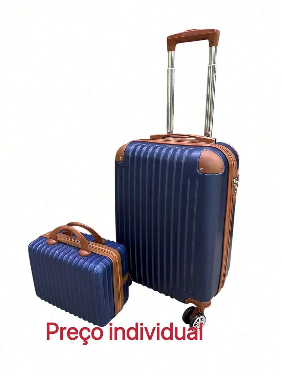 Carry-On Suitcase With Anti-Theft Zipper! - 寶藍色 - 查看 1