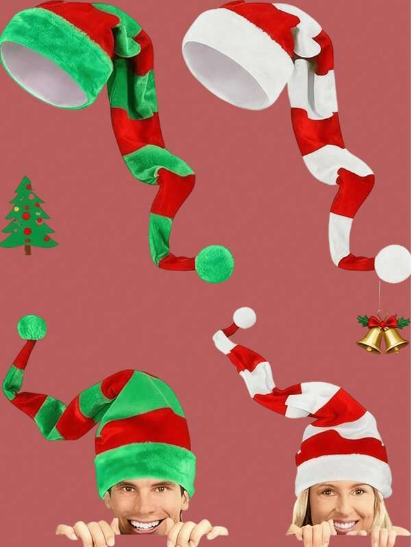 Christmas, Christmas Long Hat, Creative Hat, Party Atmosphere Clown Hat, Christmas Decorative Hat, Festive Atmosphere Long Hair
