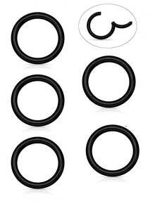 5pcs Sleek Stainless Steel 16G Hoop Earrings Set - Hypoallergenic & Sensitive Ear Friendly, Perfect For Septum, Nose, Lip, Helix, Daith, Cartilage, Tragus Piercings - Small Huggie Clicker Rings With Smooth Finish, Cute Earrings