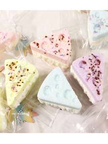 1pc Trending Cheese Shaped Squishy Toy, Soft & Slow Rebound Squeeze Stress Relief Fidget Toy, Random Style, Suitable For Office, Teens - Multicolor - View 6