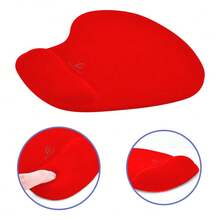 Mousepad Tapete Ergonómico Soporte Mano Gel Antideslizante, almohadilla ergonómica para computadora, soporte muñeca escritorio, tapete antideslizante computadora, accesorio oficina, tecnología cómoda para trabajo - Rojo - Ver 5