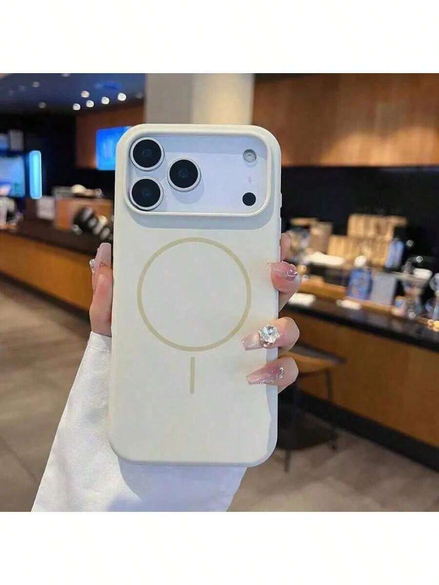 Ốp điện thoại silicon lỏng bóng bẩy sang trọng, tương thích với iPhone 17 Air, 16, 15, 14, 13, 12, 17 Pro Max Plus, kèm nắp mềm từ tính.