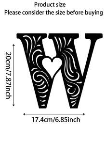 1pc Personalized Scroll Heart DIY Letter Combination Sign, Made Of High-Quality Metal - Durable And Suitable For Home, Office, Bedroom, Living Room, Garden, Corporate Image Wall Decoration, Modern Personalized Entryway Decoration, And A Great Choice For Housewarming, Birthday, And Holiday Gifts. - Multicolor - View 57