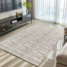 Living Room Rug 2.00 X 1.40m Non-Slip Mixed Handmade Jacquard Beige Brown - Beige - View 2