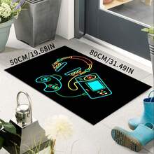Alfombra de área con diseño de control de juegos creativo moderno, lavable a máquina, con respaldo antideslizante, de fibra de poliéster, hecha a máquina, alfombra de baño para sala de estar, dormitorio, decoración de oficina en casa - 1 pieza - Multicolor - Ver 14