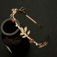 Bandă minimalistă cu venă aurie, accesoriu de păr luxos cu textură metalică, bandă elegantă în stil francez pentru purtare zilnică