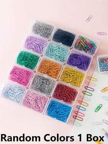 Macaron Color Paper Clips, Creative Curved Clips For Scrapbooking, Decorative Stationery Bookmarks, Colorful Metal Paper Clips, School & Office Supplies, Suitable For File Organization